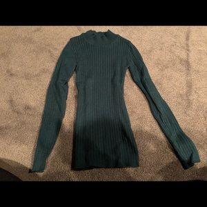 Hunter green mock neck